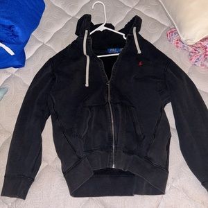 Black polo hoodie